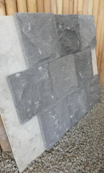 Product image of the product “Black Lava Stone Wall tiles, Quality for local market, Size approx. 20 x 20 cm (0,04m²) Price per 1 m² / 25pcs. ”
